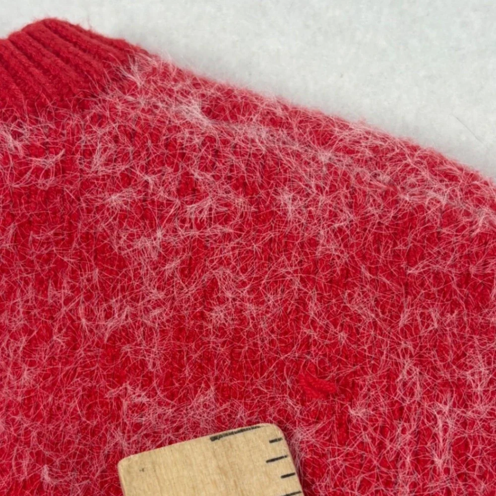 Fancy Schmancy Sweater KC Chiefs Kelce 87 Fuzzy Knit‎ Swifty Girls Size 10 Red